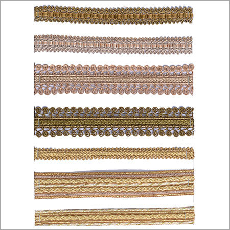 Khazuri Lace - Polyester, Customizable Length, Varied Width, Gold | Durable, Elegant, Versatile, Stylish, Soft, Lightweight, High Thread Count