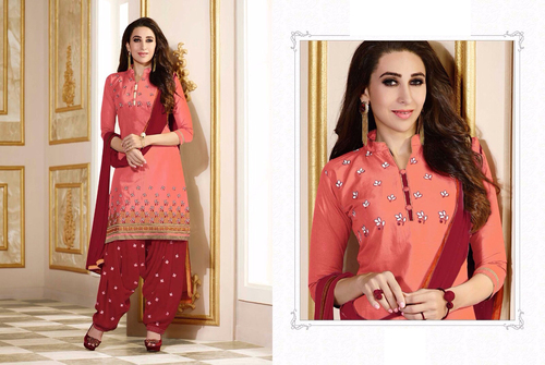 Peach & Red lovely color salwar kameez