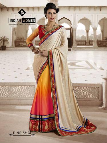 Royal Brasso Half and Half Designer Sarees Online India