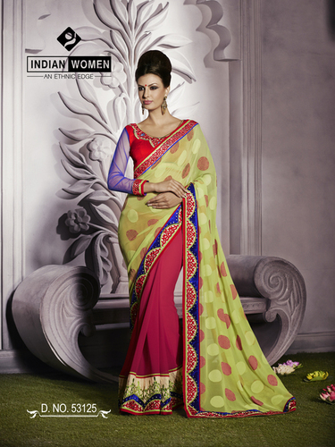 Dynamic Yellow Jacquard Bollywood Designer Sarees