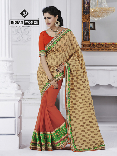Splendid Half And Half  Latest Designer Sarees