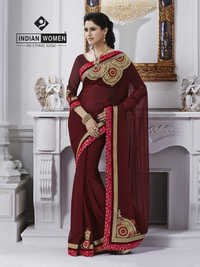 Chiffon Heavy Embroidered Lehenga Sarees