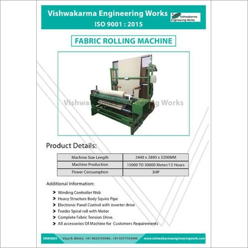 Fabric Winding Machine Power: 4-10Hp Siemens Volt (S )