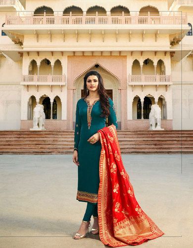 Multicolour Sethnic Georgette Suits 6902 With Banarasi Rich Dupatta In Suart