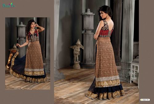 Plazo Suit - Resham Net Top, Net Plazo Pant 6m Flair, Net Dupatta | Mirror and Resham Work, Party Wear, Sizes L XL