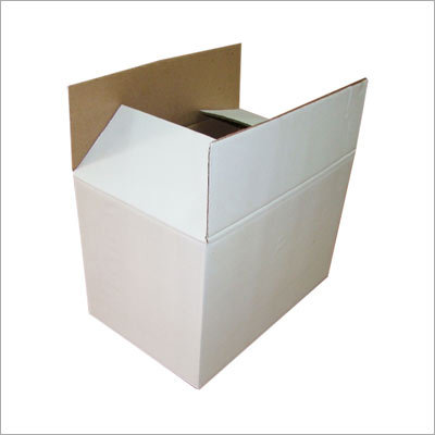 Rectangular White Corrugated Box