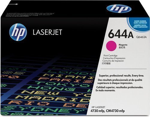 HP Q6463A 644A Magenta Laser Toner Printer Cartridge - Magenta, 12000 Page Yield, High Yield Toner