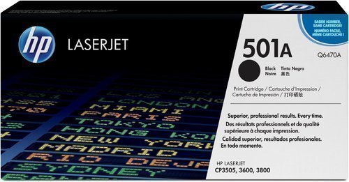 HP Q6470A 501A Black Laser Toner Printer Cartridge