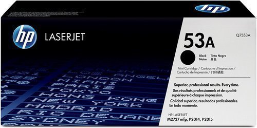 HP Q7553A 53A Black Laser Toner Printer Cartridge