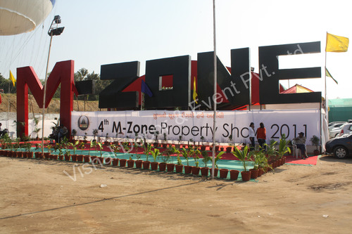 M Zone Property Show 2011 - Wood, Metal, Fabric Modular Signage, Black, Variable Size, Large Format, Durable, Customizable, Eye-Catching
