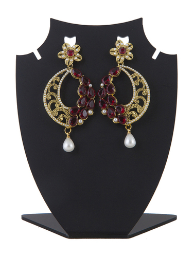 Antique Traditional Brass Polki Earring