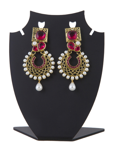 Antique Fashion Brass Polki Earring