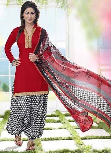 Red Patiyala Suit