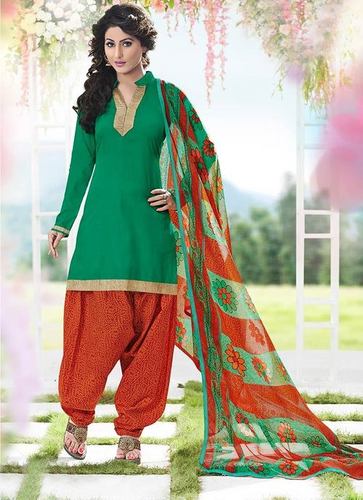 Green Patiyala Suit