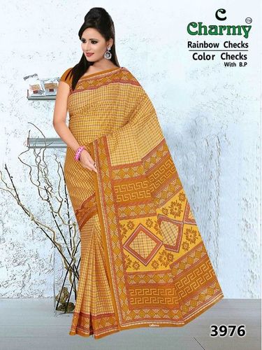 Printed Cotton Saree Exporter