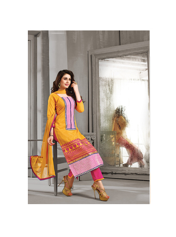 Yellow colou cotton suit