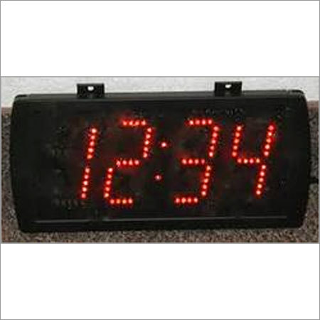Digital LED Clocks - Plastic, Variable Size, Red, AC Powered | Clear Display, Long Life, Water Resistant, Low Energy