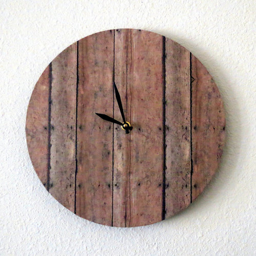 Acacia Wood Wall Clock
