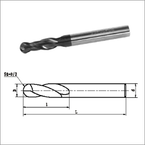 Solid Carbide Ball End Mills With Parallel Shank