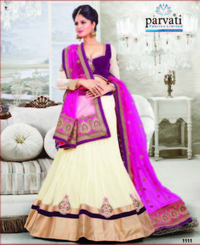 Velvel Sateen Lehenga