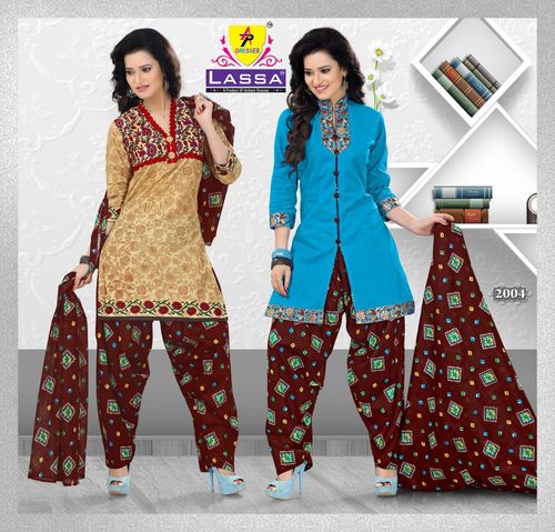 Ladies Printed Cotton Dress - Cotton, S-XL, Blue | Floral Pattern, Comfortable, Stylish, Versatile