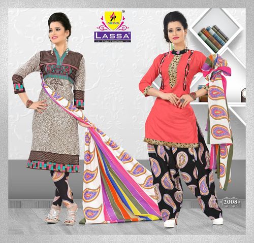 Printed Cotton Unstitched Suits