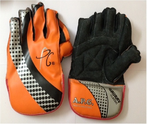 Multicolour Apg Orange Wicket Keeping Gloves (Gaurav Classic)