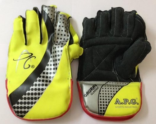 Multicolour Apg Yellow Wicket Keeping Gloves (Gaurav Classic)