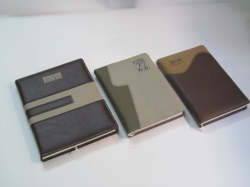 Diaries - Leatherette, 6x8 Inches, Brown | Perfect Binding, Elastic Band Closure, Durable Cover, Dated Pages, 365 Pages