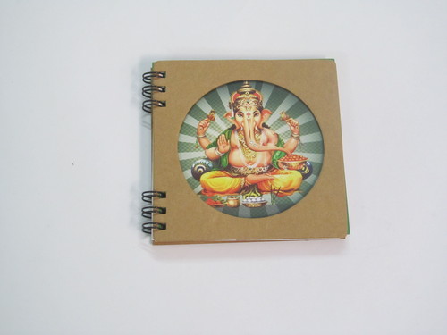 Recycled Paper Diaries - Spiral Bound, 5x5 Inches, Brown | Eco-Friendly, Durable Binding, Compact Design, 50 Color Pages