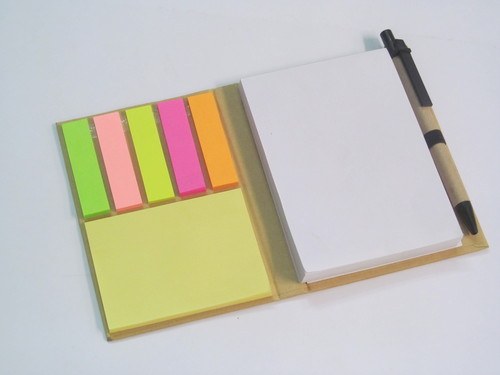 Recyled paper Diaries with Stick note