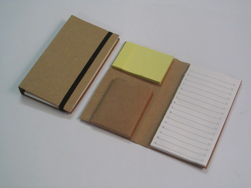 Recyled paper Diaries with Stick note