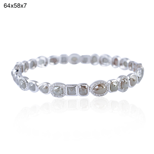 18k White Gold Bangle