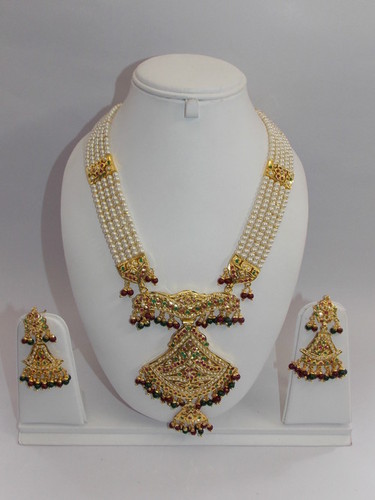 Jadau Sets - Gold, Variable Length | Elegant Design, Handcrafted Setting, Intricate Work, Bridal Wear
