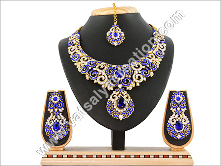 Blue Stone Necklace Set