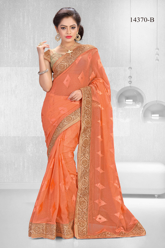 Foil/Smoke Textured a Simple Plain Saree