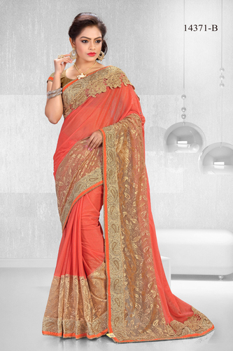 Very Elegent Thread & Kathli Work Border are Placed by Saree 