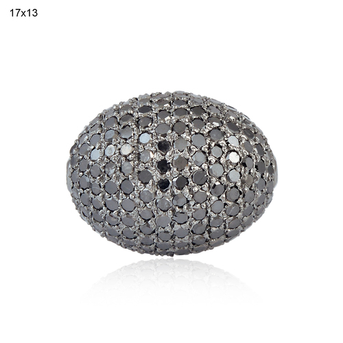 Diamond And Precious Gemstone Pave Round Beads