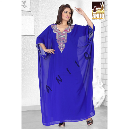 Blue Silk Kaftan
