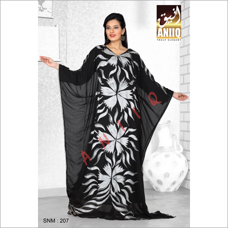 Printed Black Kaftan