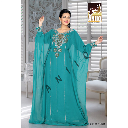 Hand Embroidered Long Kaftan