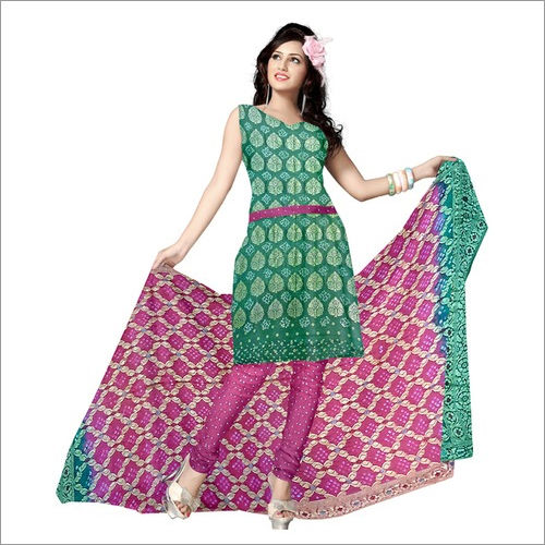 Bandhani Gadhwal Dress Materials