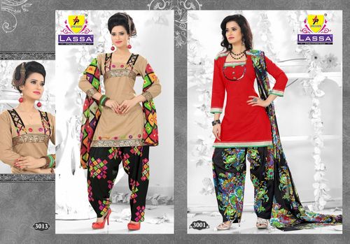 Unstitched Cotton Salwar Suit At Wholesale