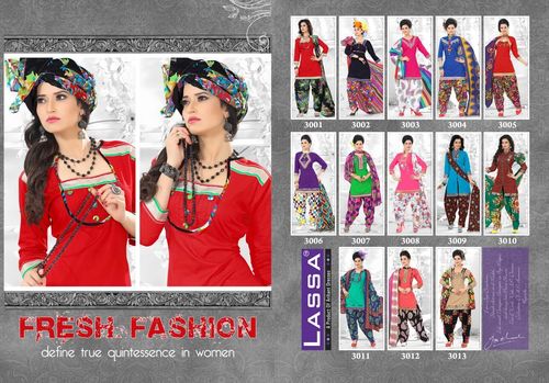 Unstitched Cotton Salwar Suits