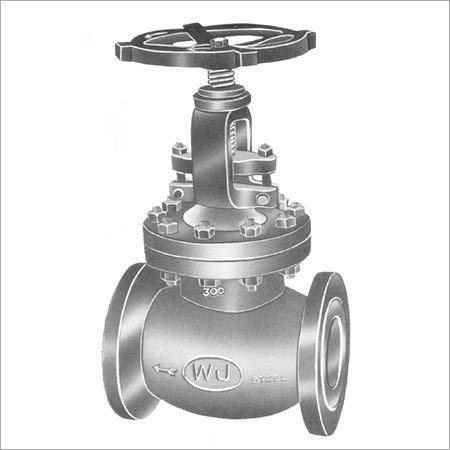 Globe Valve - Cast Steel, Sizes 2-20 Inch, Manual Operation, High Pressure | 13% Cr. S.S. Components, Bolted Bonnet, Yoke Type Design, Back Seat Provision, Versatile for Oil Refineries and Power Stations
