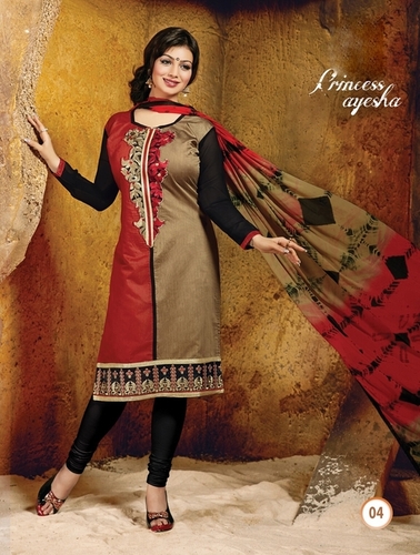 Latest Chanderi Salwar Kameez
