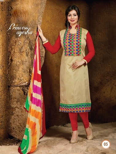 Latest Chanderi Salwar Kameez
