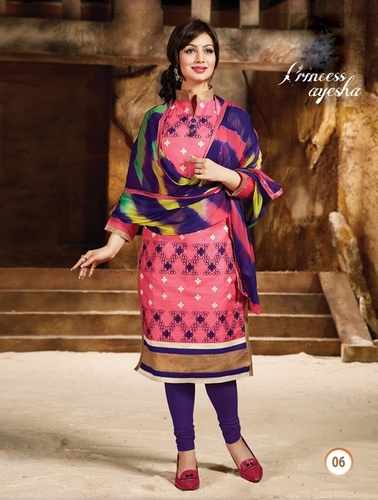 Latest Chanderi Salwar Kameez