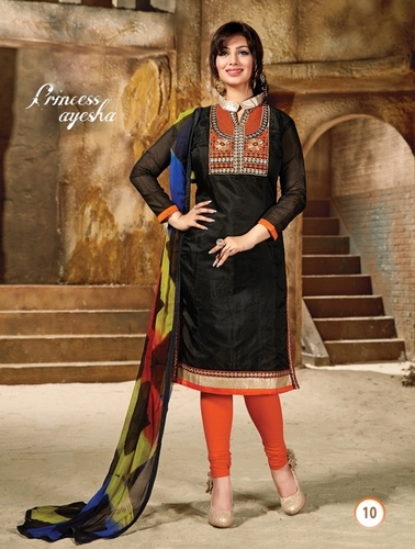 Latest Chanderi Salwar Kameez