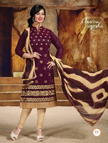 Latest Chanderi Salwar Kameez